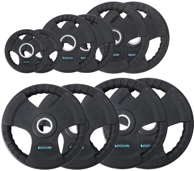 클럽용 고무 바벨 원판 105kg 모음 역기 웨이트, 단품, 1개