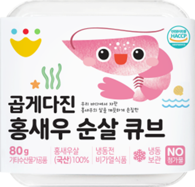 바맘 곱게다진 순살 큐브 새우 20g x 4구, 홍새우 순살 큐브, 1개, 80g