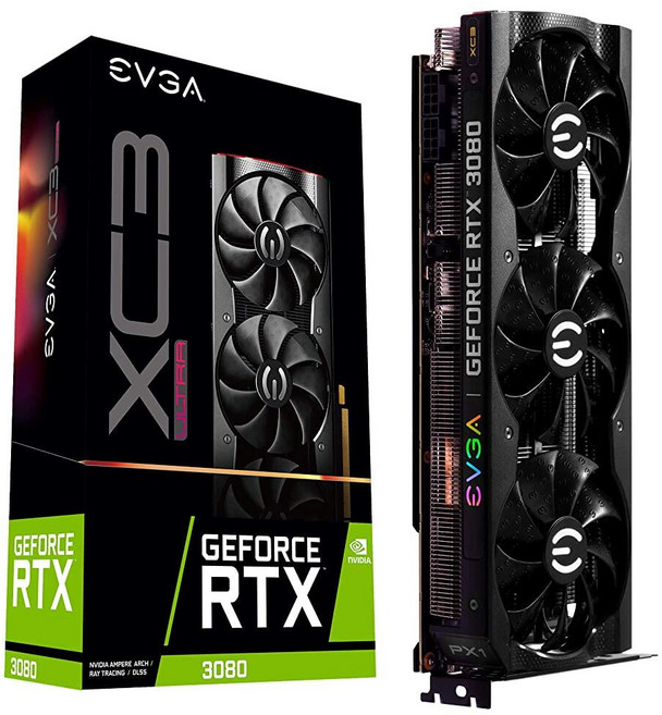 미국출고 평점4.5+ 157146 EVGA 10G-P5-3885-KR 지포스 RTX 3080 XC3 울트라 게이밍 10GB GDDR6X iCX3 냉각 ARGB LED 금, 미국출고 평점4.5+ 157146 EVGA 10G-P5