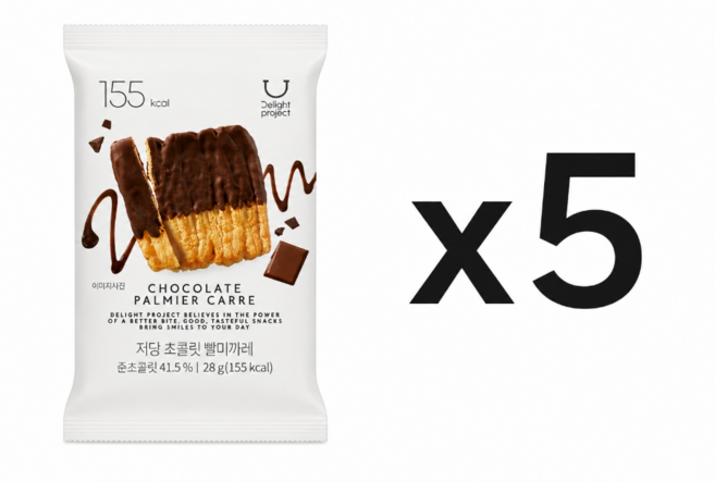 딜라이트 프로젝트 저당 초콜릿 빨미까레 28g 5개