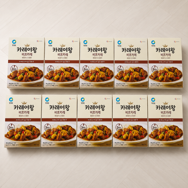 청정원 카레여왕 비프카레, 160g, 10개