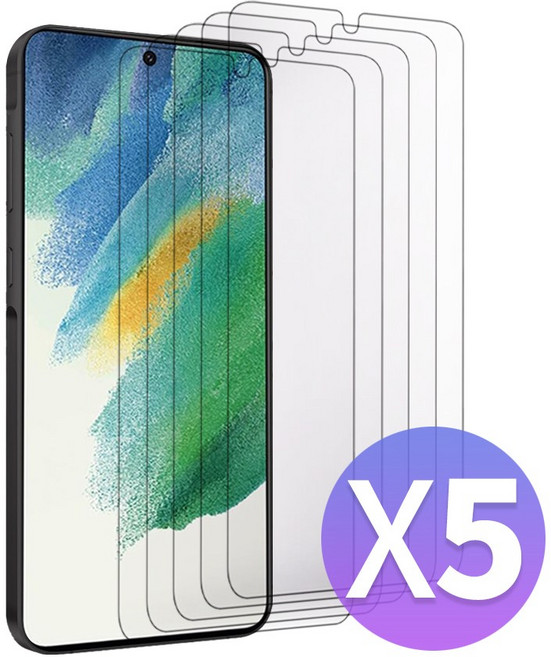 스톤스틸 1+1+1+1+1 갤럭시 S21 플러스 울트라 지문 인식 평면 PET 필름, 5개