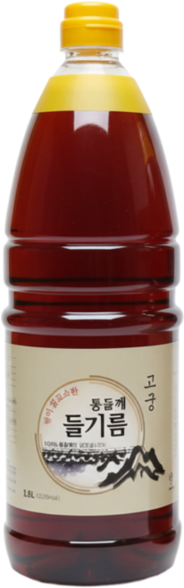 중국산 들기름 1.8L 대용량 업소용 통들깨 들기름 100% 1개포장, 1개