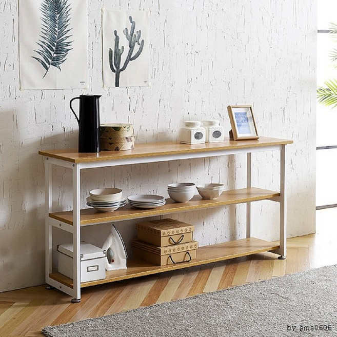 철제 슬림테이블 1500 사이드책상 철재책상, 01.테이블 블랙(K2B-415)/02.LPM_멀바우