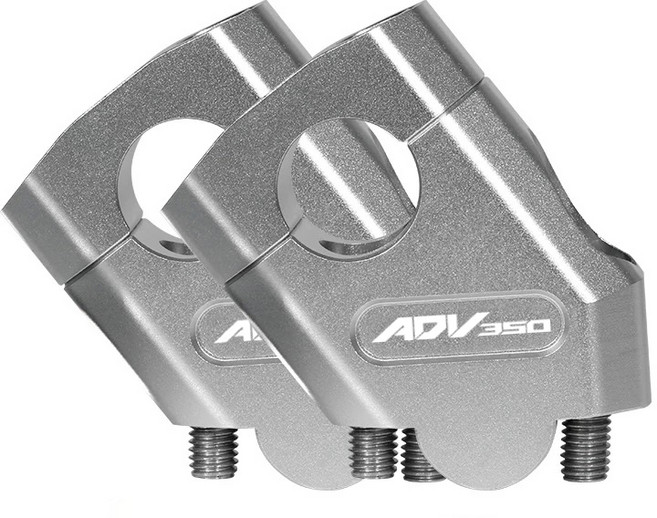 Honda ADV350 오토바이 핸들바 라이저 산을 위한 드래그 손잡이 막대기 클램프 확장 접합기, 1개, 실버