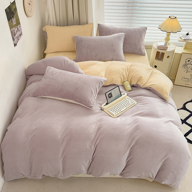 포령트레이드 밀크 벨벳 겨울 침구세트