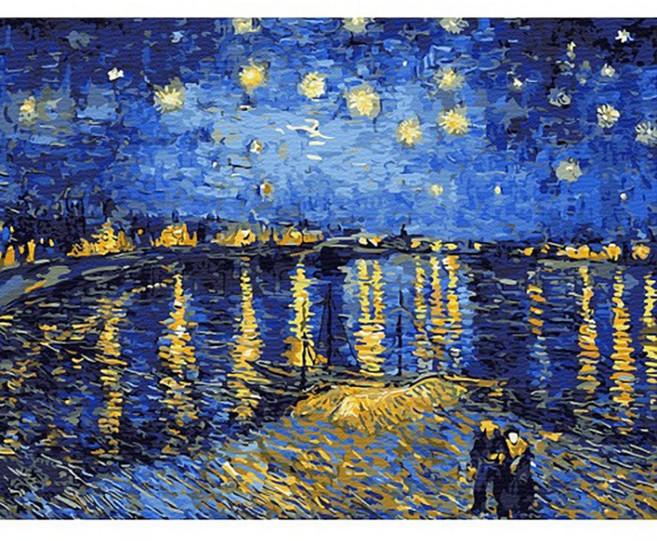 아를의 별이 빛나는 밤 (캔버스) 명화그리기 40x50, 단품, 1개