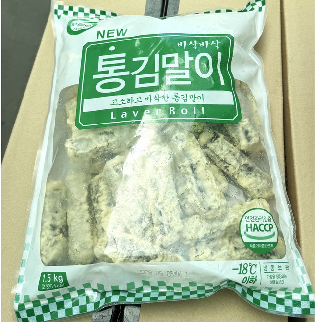 (푸르온) 통김말이 튀김_1.5kg_식자재쇼핑몰_푸드왕, 1.5kg, 6개
