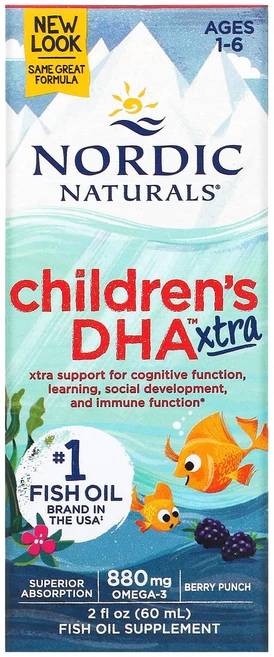 Nordic Naturals Children's DHA Xtra 만 1~6세 베리 펀치 880mg 60ml(2fl oz), 60ml, 1개 - 쿠팡