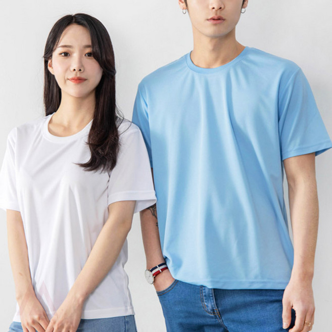 901M 남여공용 쿨론 라운드 반팔티 남성등산복 냉감티 남자여름티 깔끔한반팔티