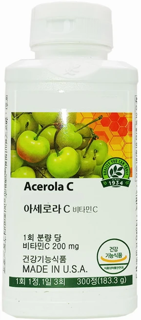 암웨이 아세로라C 비타민, 300정, 1개 - 쿠팡