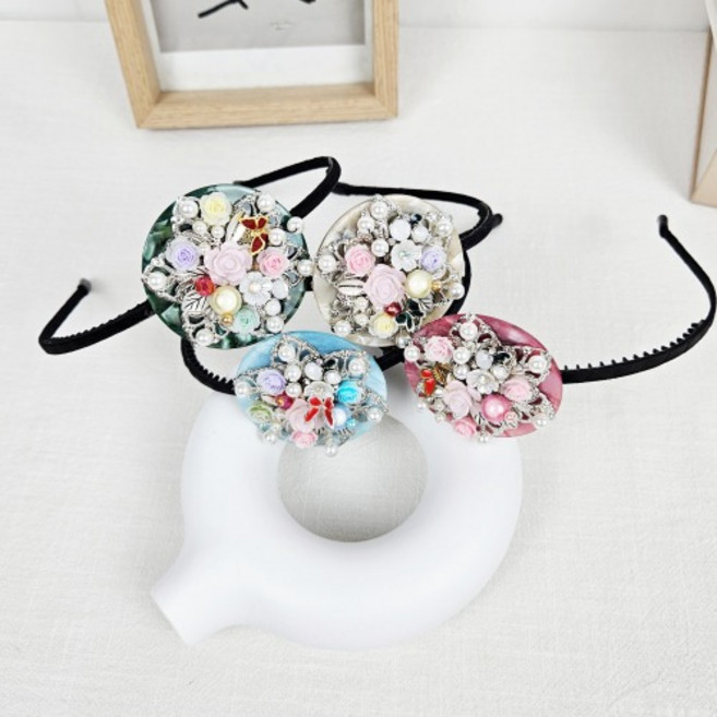 무이토린다 고운채 플라워 한복 머리띠