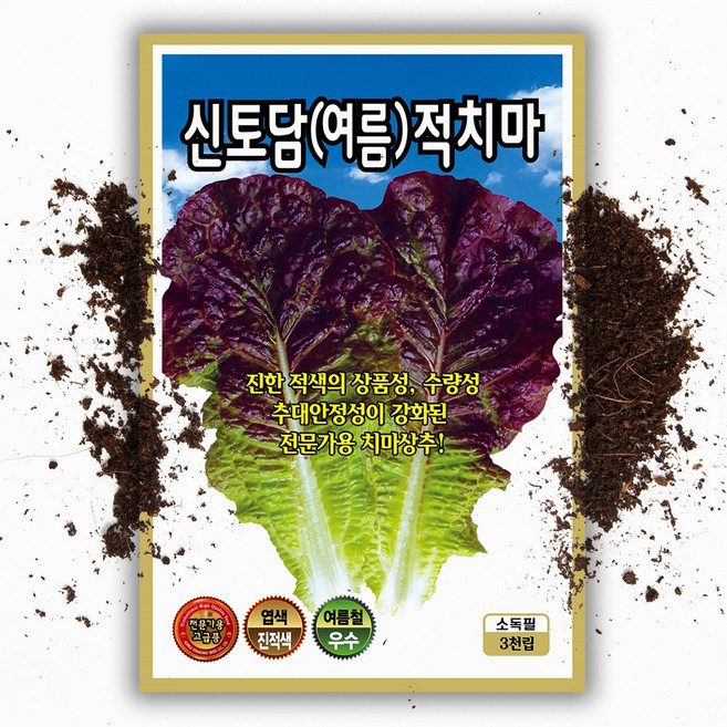 여름 적상추 씨앗 3000립 상추씨 쌈채소 종자, 1개