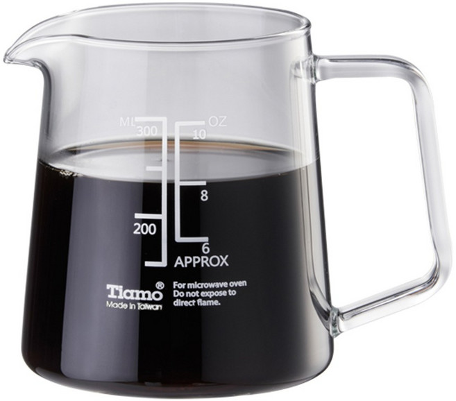 Tiamo 玻璃燒杯 台灣製 耐熱玻璃量杯 咖啡壺, 透明, 1個, 500ml