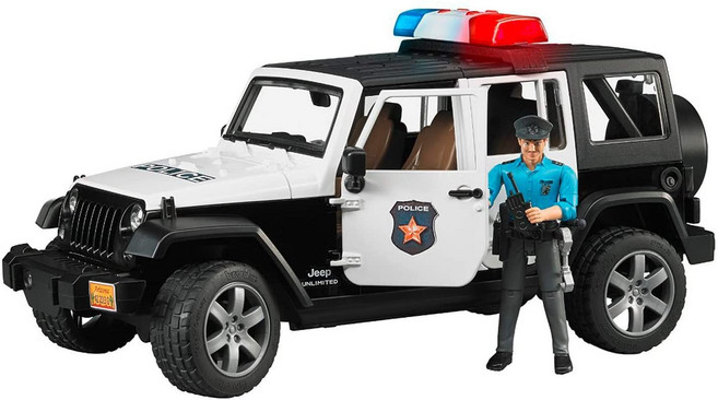 bruder (블루더) Jeep 경찰차 피겨 BR02526, 1개