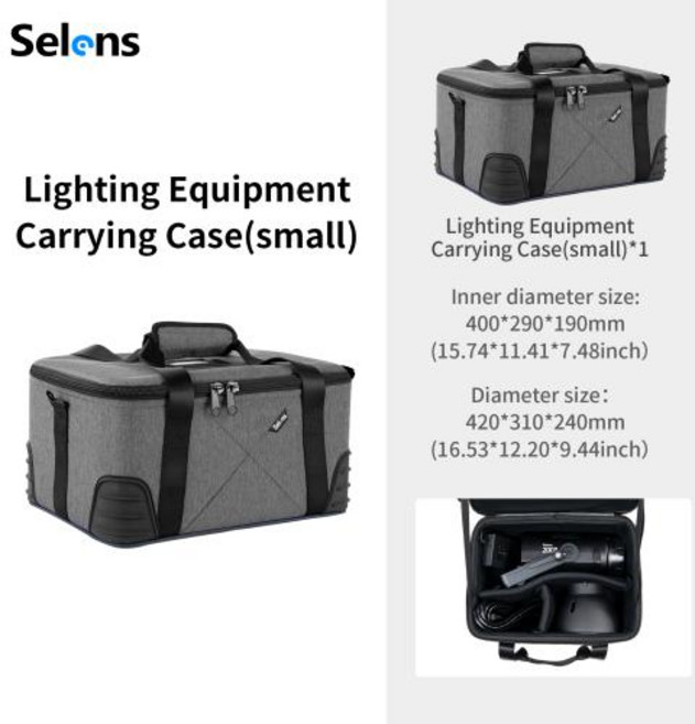 Selens 최신 방수 지퍼 보관 가방 사진 스튜디오 키트 장비 하드 쉘 라이너 대용량 카메라 렌즈 가방, 1)S