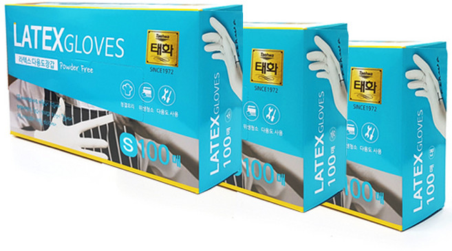 태화 라텍스 장갑 대(L), 1개, 100매