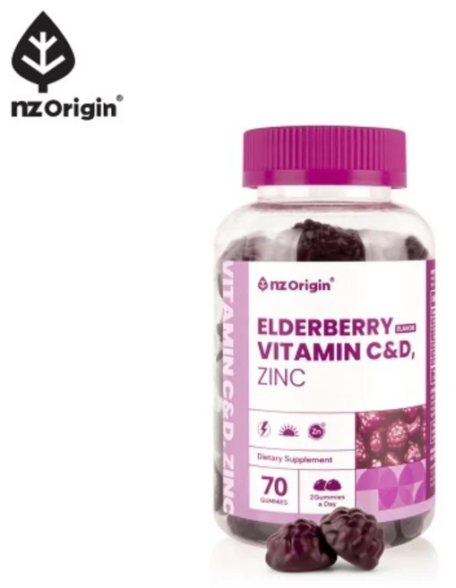 엔젯오리진 엘더베리맛 비타민 C&D 아연, 1정, 1개 - 쿠팡