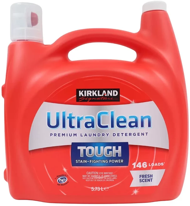 Kirkland Signature UltraClean 超濃縮洗衣精 清新香 強效去污, 1個, 5.73L