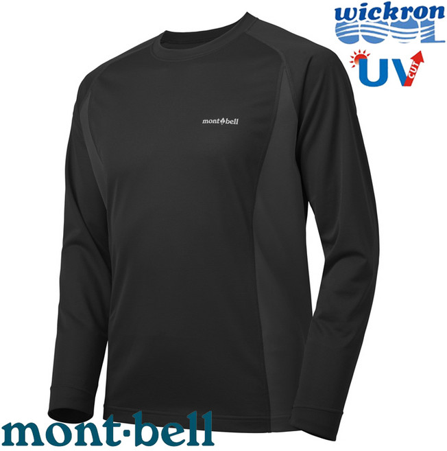 【台灣黑熊】日本 mont-bell 男款 COOL L/S T 長袖排汗衣 圓領排汗衣