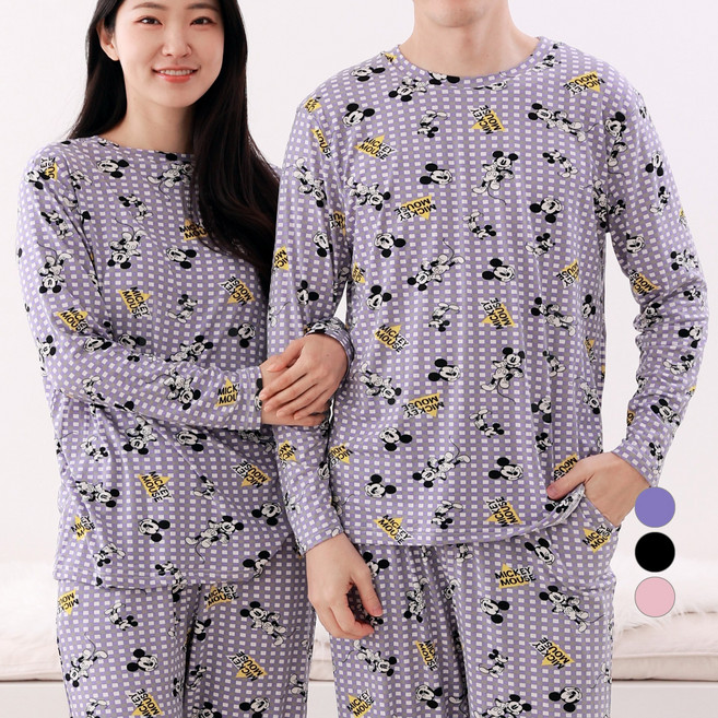 투와이 디즈니 남녀공용 피치 잠옷 상하의 세트 DG182
