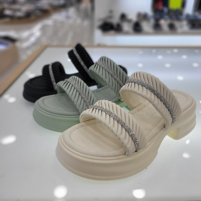 미소페 미소페 여성5cm 보석장식통굽어글리슬리퍼 112523008