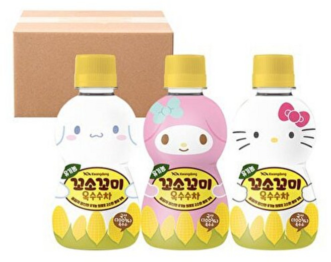 광동 [T]광동 꼬소꼬미 옥수수차(산리오 패키지 랜덤), 꼬소꼬미 옥수수차 200ml 20입 (패키지 랜덤), 200ml, 20개