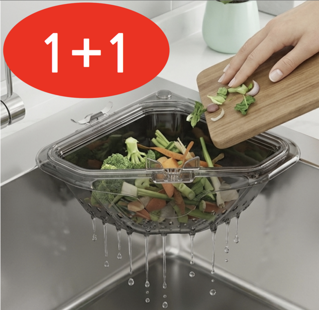 1+1 원터치 초강력 자석형 싱크대 음식물 거름망, 1세트, 2개