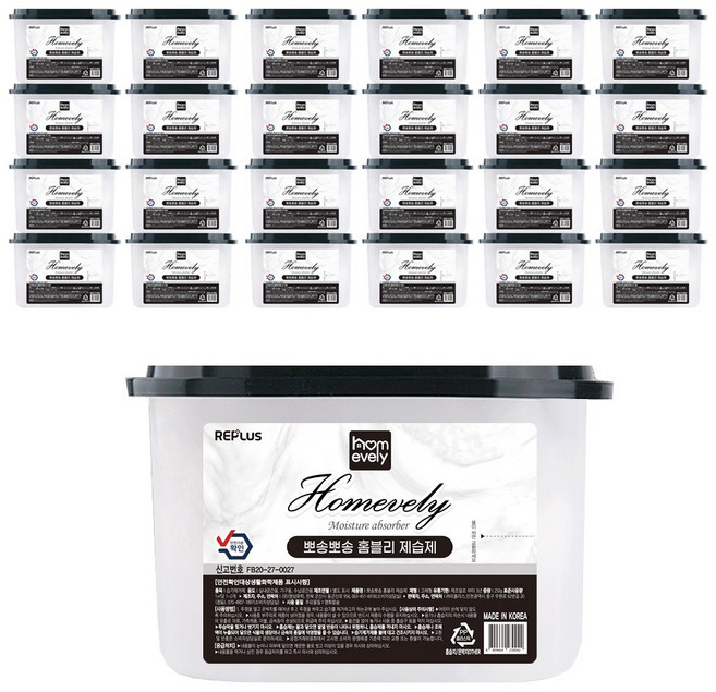 Homevely 뽀송뽀송 제습제 본품, 24개, 520ml