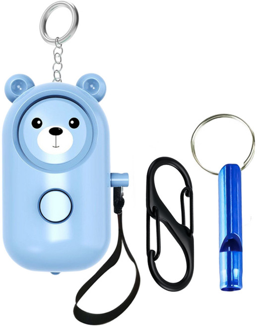 하피도 안심지킴 호신용 경보기 휴대용 키링 130dB, 1세트, 스카이블루