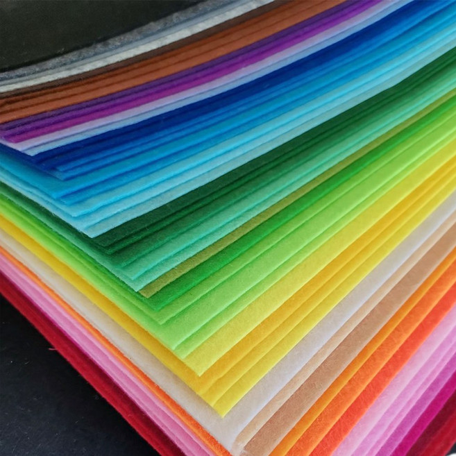 칼라 펠트지 펠트원단 부직포 하드 펠트지 비접착 Diy만들기재료 40색 20X30cm 1세트