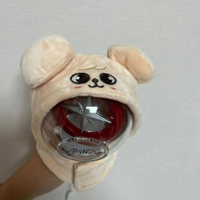 스트레이키즈응원봉파우치 나침봉커버 곰돌이 토끼응원 천사, 베이지코알라, 표준, 1개