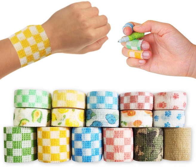 자가점착 손가락 보호 밴드 골프 핑거밴드 붕대 테이프 2.5cm 10개 /5cm 6개 혼합형