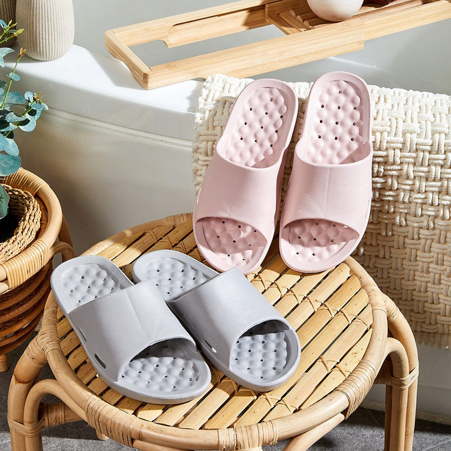 모던하우스 와우 EVA 욕실화 2종 세트, 핑크, 그레이, 1세트