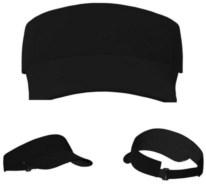 로고가 있는 맞춤형 바이저 모자 남성용 여성용 썬 캡 모자 운동용 선 스포츠 퓨어블랙. 115826