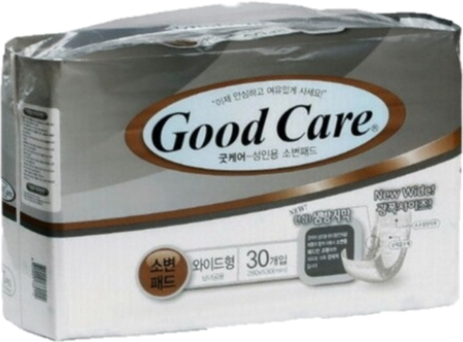 굿케어 속기저귀 일자와이드 30X8 (240매) / 사이즈26X55cm 소변패드, 2개, 30매입
