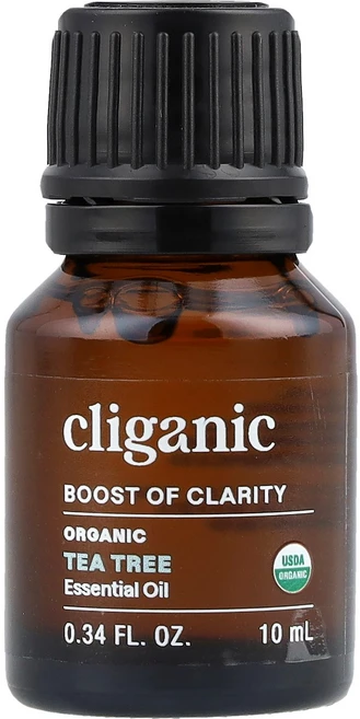 Cliganic Boost of Clarity™ 유기농 에센셜 오일 티트리 10ml(0.34fl oz) Cliganic (클리가닉), 10.055 ml - 쿠팡