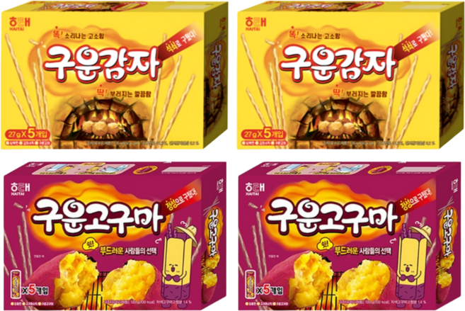 해태 구운감자 135g 2개 + 구운고구마 135g 2개 혼합세트