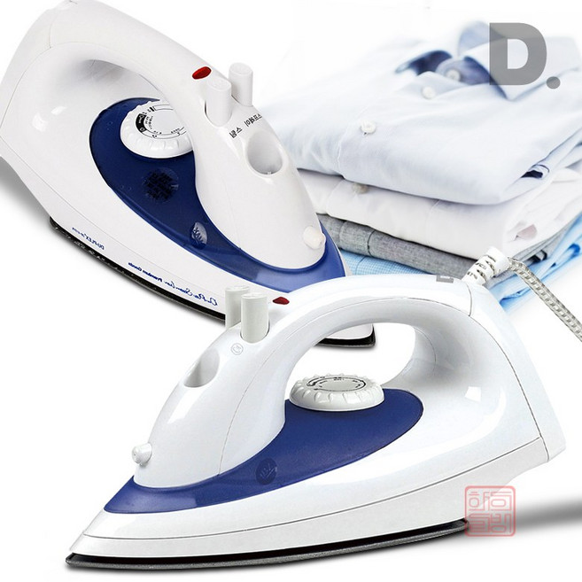 듀플렉스 강력 스팀분사 가정용 건식 겸용 다리미, 화이트-블루, 스팀다리미915YS