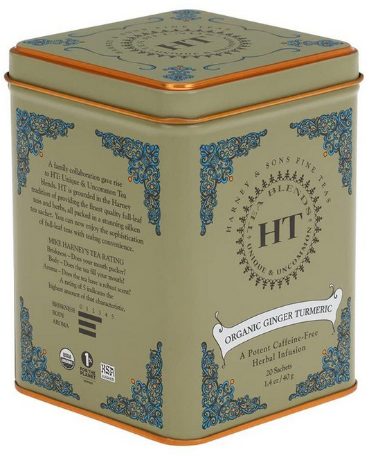 Harney Sons HT Decaf 핫 시나몬 티 티백 20개 40g1.4온스 139244, 1