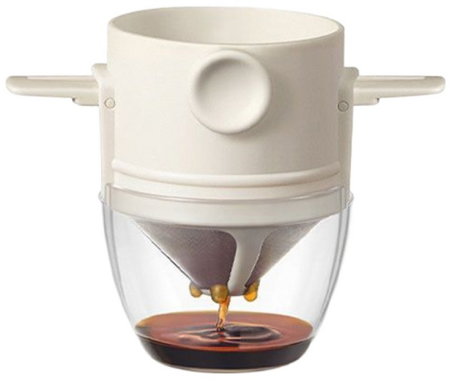 FATTYS 접이식 캠핑 휴대용 커피 드리퍼, 화이트, 1개