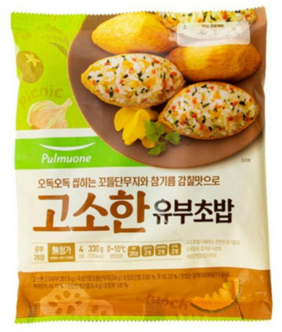 (냉장)[풀무원]고소한 유부초밥4인330g, 330g, 1개