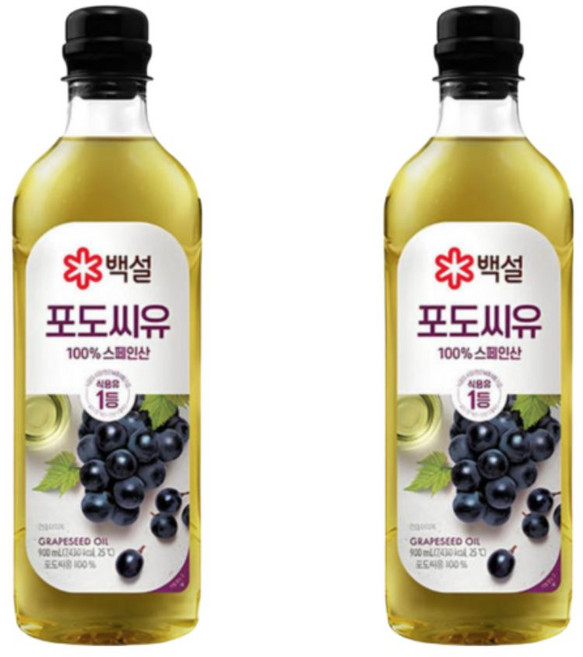 백설 포도씨유, 2개, 900ml