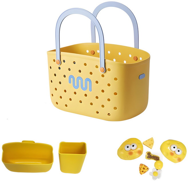 뷰레이터닷컴 도파민 물빠짐 수영가방, 옐로우