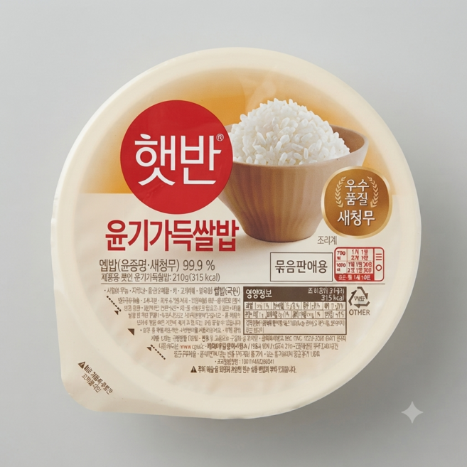 CJ제일제당 햇반 윤기가득쌀밥, 210g, 24개