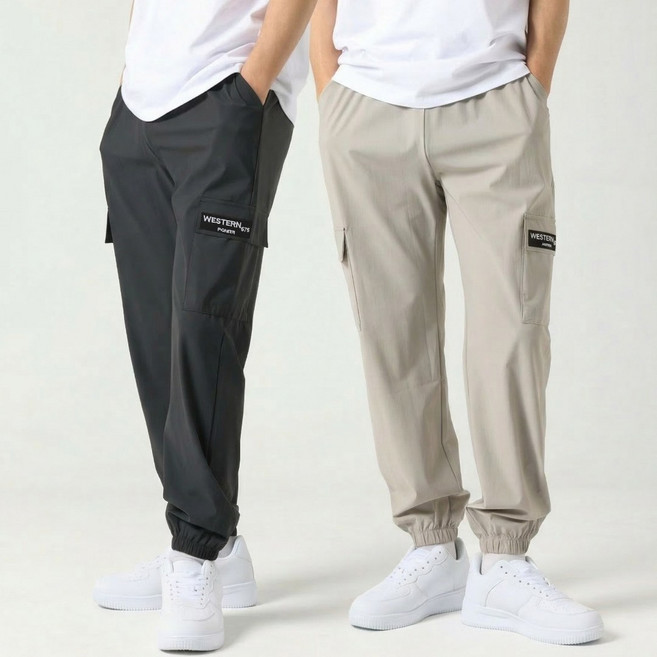 오로꼬 1+1 남자 아이스 조거팬츠 냉감 여름 바지