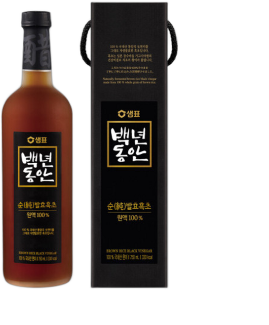 백년동안 순 발효 흑초 원액 750ml 2개, 1개