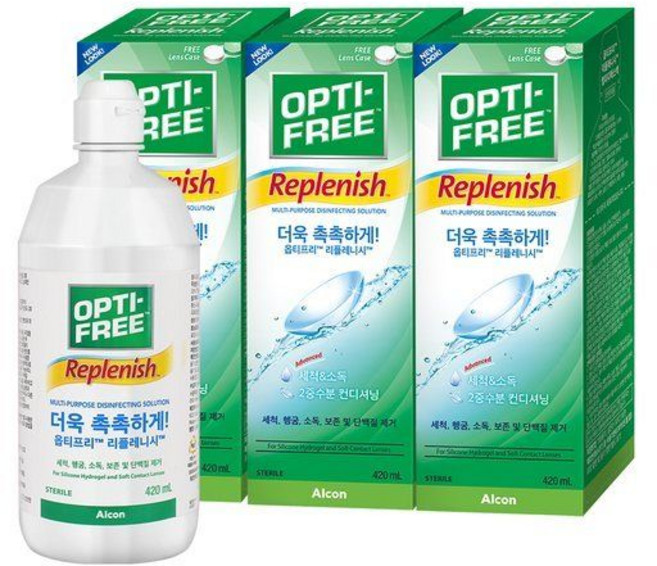 옵티프리 렌즈세척액 리플레니시 420ml 3개