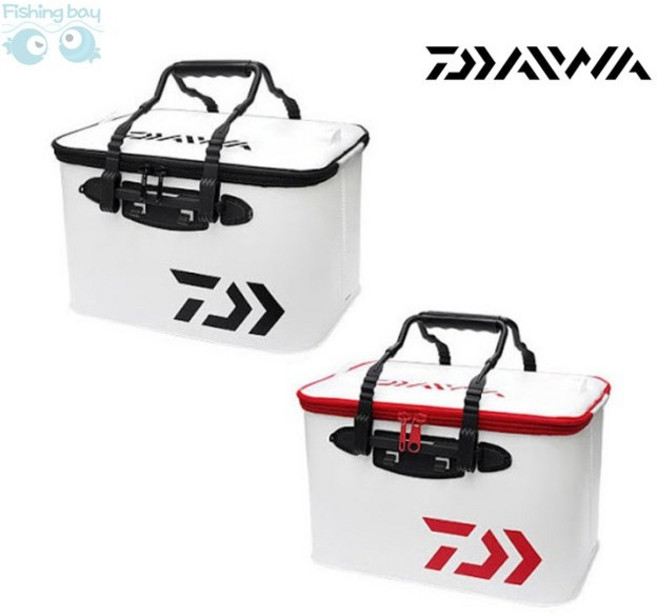 다이와 바칸 FH40 밑밥통 낚시 살림통 물고기통 미끼통, 화이트/레드, 1개