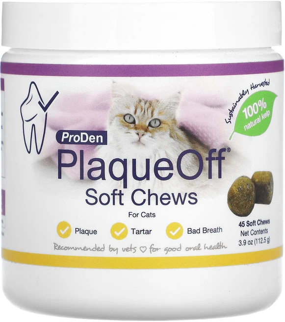 ProDen Plaque Off 소프트 츄 반려묘용 소프트 츄 45개 112.5g(3.9oz), ProDenPlaqueOff소프트츄반려묘용소프트츄45개, 112.5g, 1개 - 쿠팡